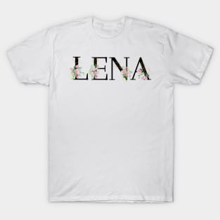 Name Lena in flowers. T-Shirt